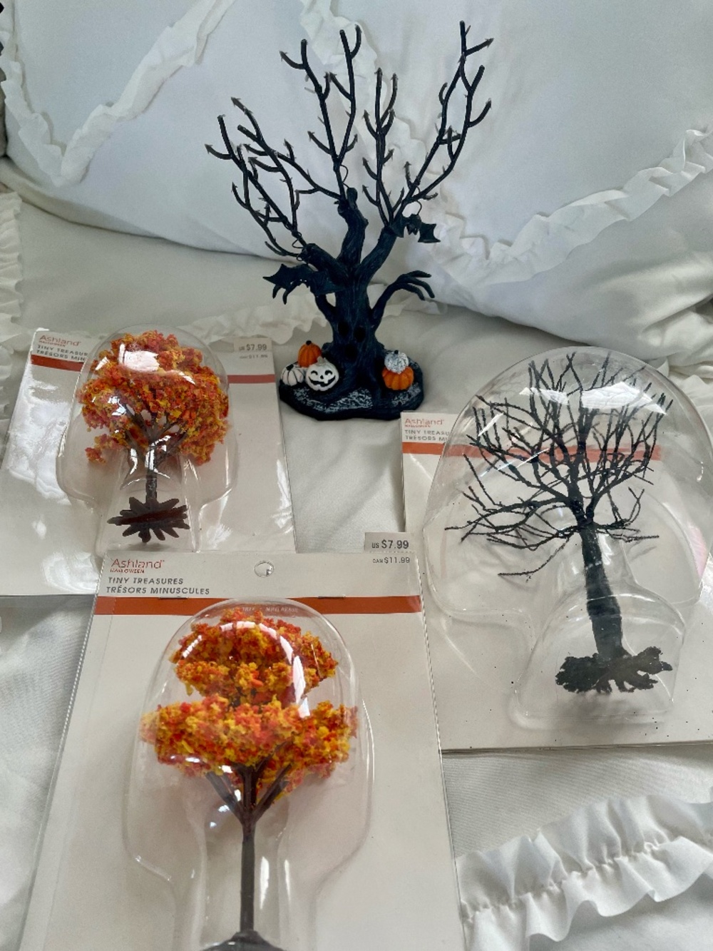 Ashland Halloween Spooky Town Trees – Set of 4 – NEW/Unused